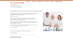 Desktop Screenshot of die-zahnaerzte-am-ubierring.com