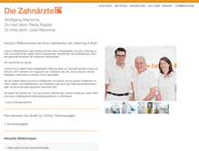 Tablet Screenshot of die-zahnaerzte-am-ubierring.com